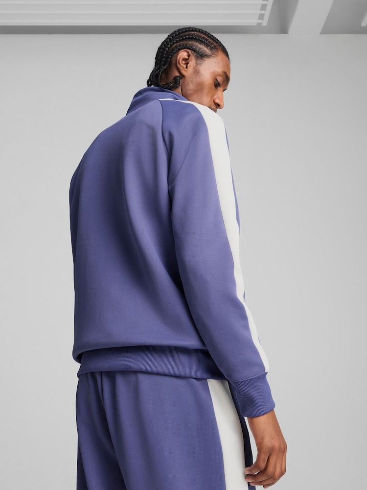 Puma Blue Mens T7 Always On Track 100% Cotton Jacket - Image 2 of 4