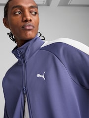 Puma Blue Mens T7 Always On Track 100% Cotton Jacket - Image 3 of 4
