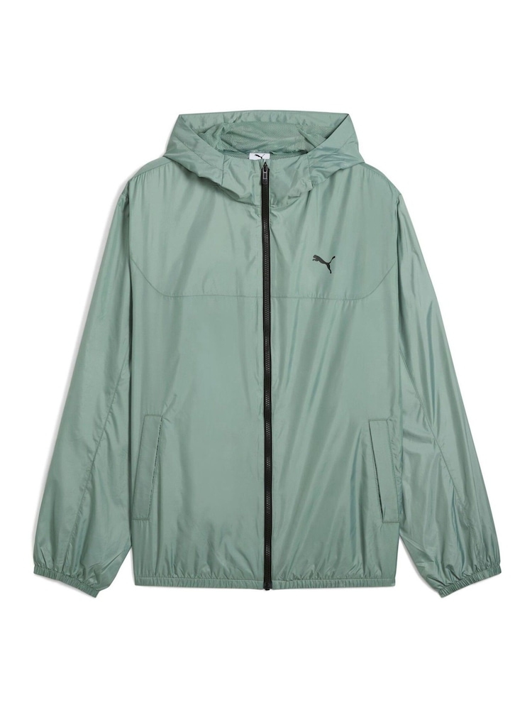 Puma Green Mens Essentials Regular Windbreaker Jacket - Image 1 of 4