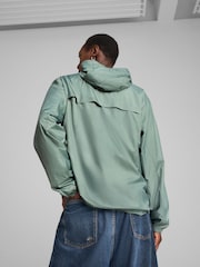 Puma Green Mens Essentials Regular Windbreaker Jacket - Image 3 of 4