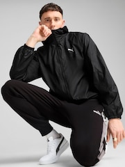 Puma Black Mens Essentials Regular Windbreaker Jacket - Image 1 of 5