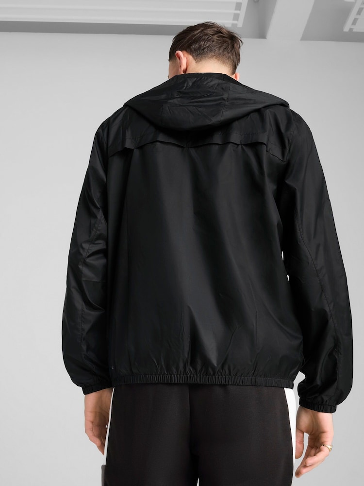 Puma Black Mens Essentials Regular Windbreaker Jacket - Image 2 of 5