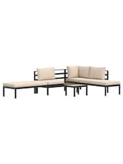 Charles Bentley Beige Lagos Modular Aluminium Lounge Set 4 PC - Image 2 of 6