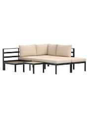 Charles Bentley Beige Lagos Modular Aluminium Lounge Set 4 PC - Image 3 of 6