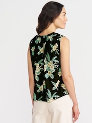 Lands' End Black Linen Blend Sleeveless Blouse - Image 2 of 5