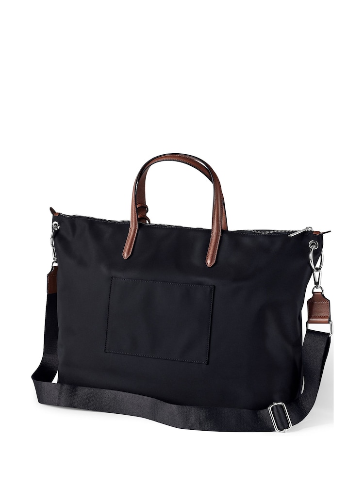 Lands' End Black Large Nylon Tote Bag - Image 2 of 4