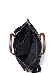 Lands' End Black Large Nylon Tote Bag - Image 3 of 4