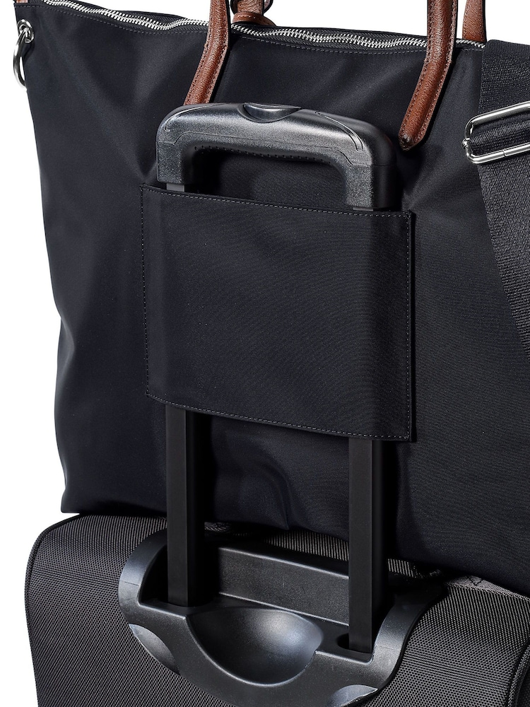 Lands' End Black Large Nylon Tote Bag - Image 4 of 4