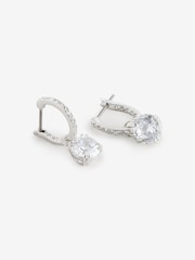 Silber - Swarovski Stilla Drop Round Cut Earrings - Bild 1 von 3