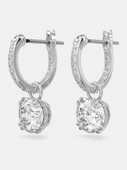 Silber - Swarovski Stilla Drop Round Cut Earrings - Bild 2 von 3
