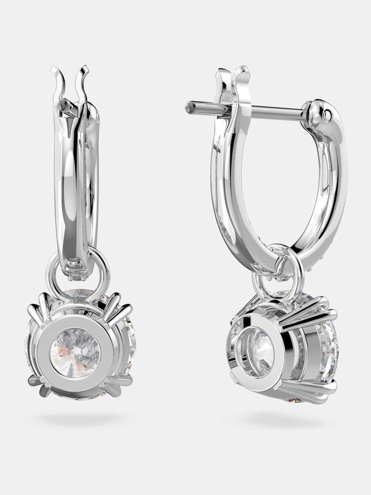 Silber - Swarovski Stilla Drop Round Cut Earrings - Bild 3 von 3