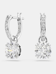 Swarovski Silver Stilla Drop Round Cut Earrings - Image 4 of 6