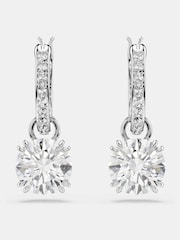 Swarovski Silver Stilla Drop Round Cut Earrings - Image 5 of 6