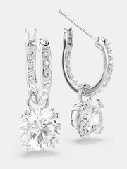Swarovski Silver Stilla Drop Round Cut Earrings - Image 6 of 6