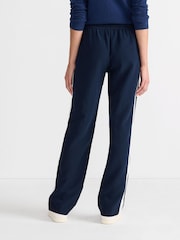 Lands' End Blue Wide Leg Sporty 100% Cotton Trousers - Image 2 of 4