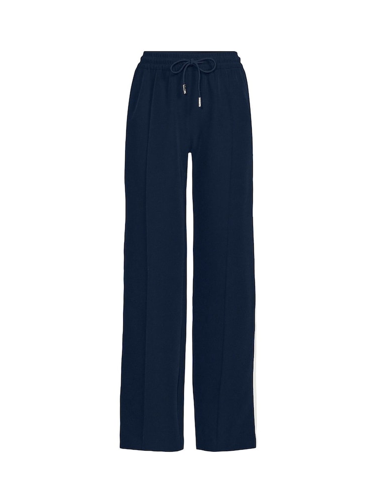 Lands' End Blue Wide Leg Sporty 100% Cotton Trousers - Image 4 of 4