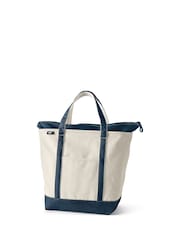Lands' End Natural Large 100% Cotton Canvas Tote Bag - Image 1 of 3