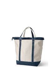 Lands' End Natural Large 100% Cotton Canvas Tote Bag - Image 2 of 3