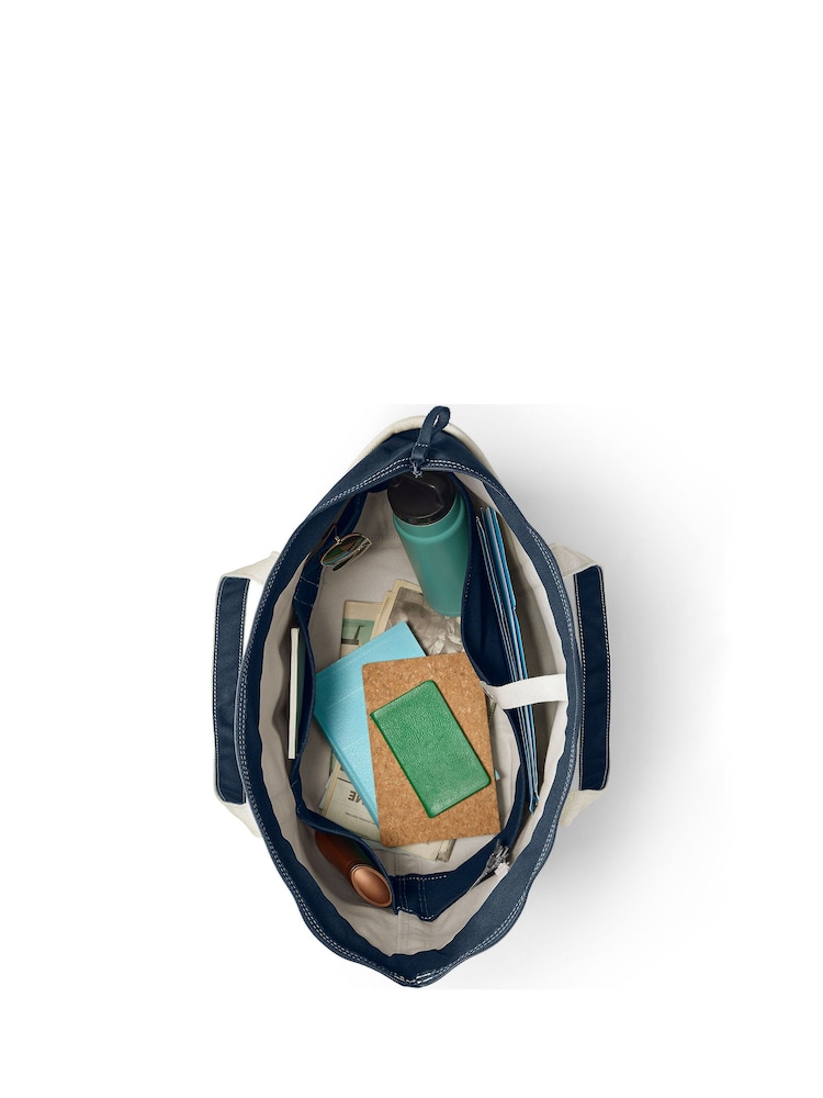 Lands' End Natural Large 100% Cotton Canvas Tote Bag - Image 3 of 3