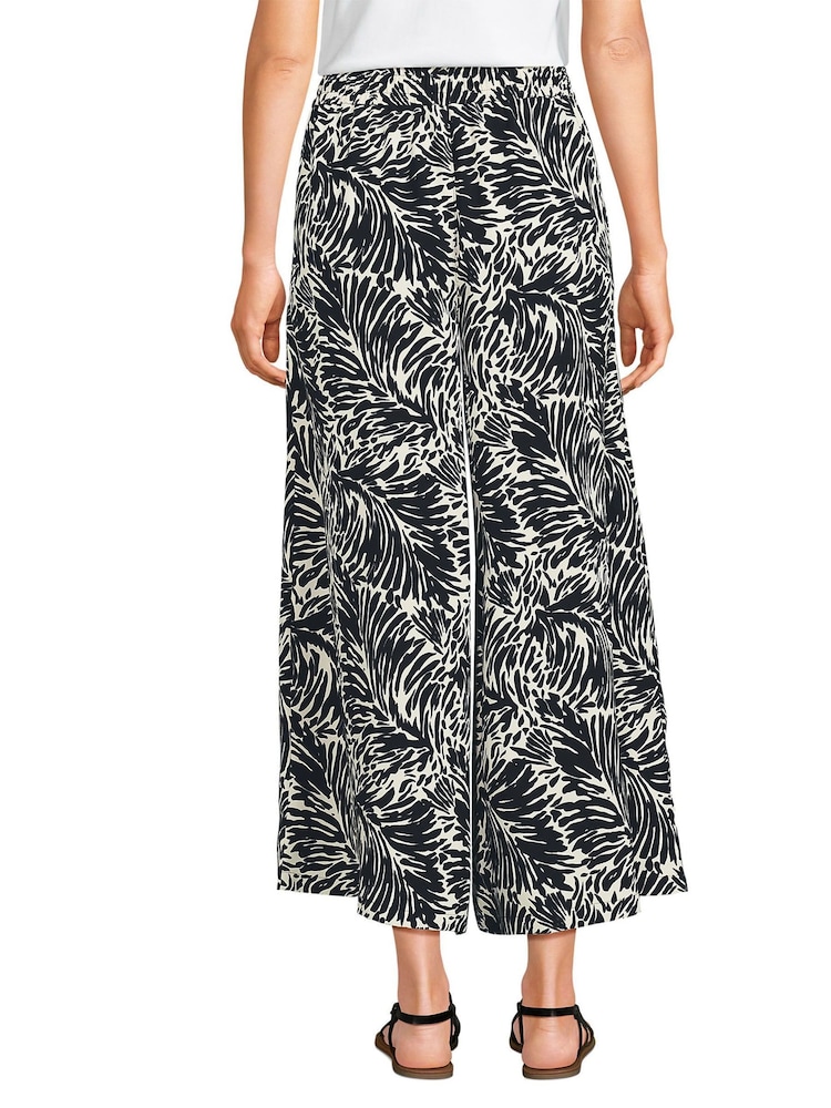 Lands' End Black Palazzo Trousers - Image 2 of 4 Lands' End Black Palazzo Trousers - Image 2 of 4