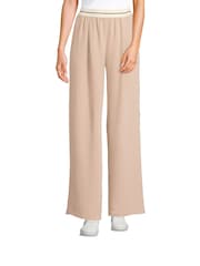 Lands' End Natural Wide Leg Sporty 100% Cotton Trousers - Image 1 of 3