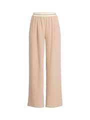 Lands' End Natural Wide Leg Sporty 100% Cotton Trousers - Image 3 of 3