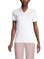 Lands' End White 100% Cotton Short Sleeve Supima Polo Shirt - Image 1 of 5