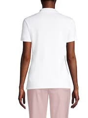 Lands' End White 100% Cotton Short Sleeve Supima Polo Shirt - Image 2 of 5