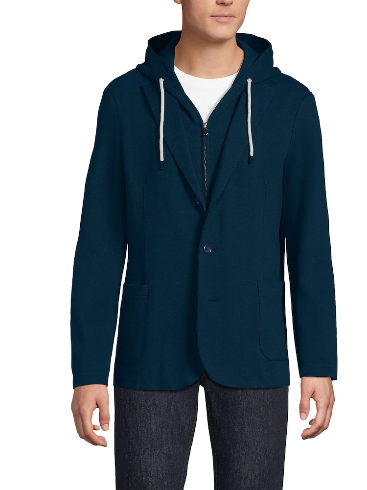 Lands' End Blue Hooded Blazer - Image 2 of 5