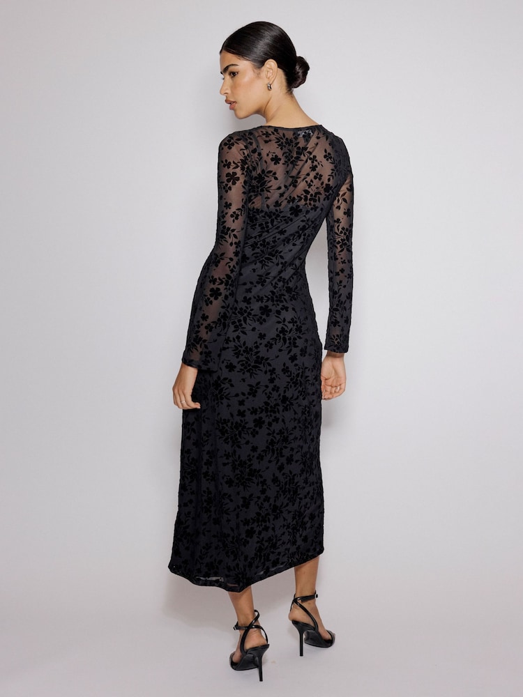 Nobodys Child Black Clarissa Midi Dress - Image 2 of 5