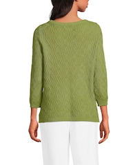 Lands' End Green Linen Blend Jumper - Image 2 of 4