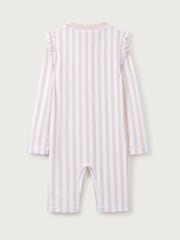 The White Company Pink Stripe Frill Sleeve Surfsuit - Image 2 of 2