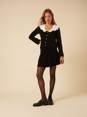 Nobodys Child Black Eyelash Crochet Collar Cardigan - Image 3 of 5