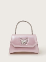 Monsoon Pink Butterfly Embellished Mini Bag - Image 1 of 4
