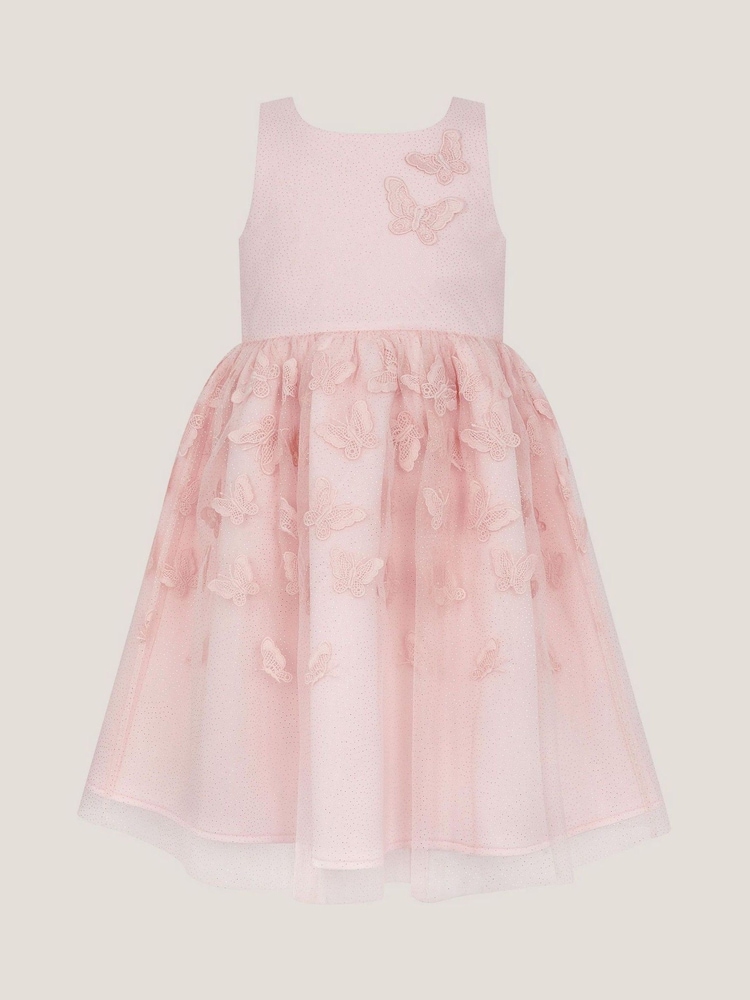 Monsoon Pink Mapel Butterfly Tulle Dress - Image 1 of 3