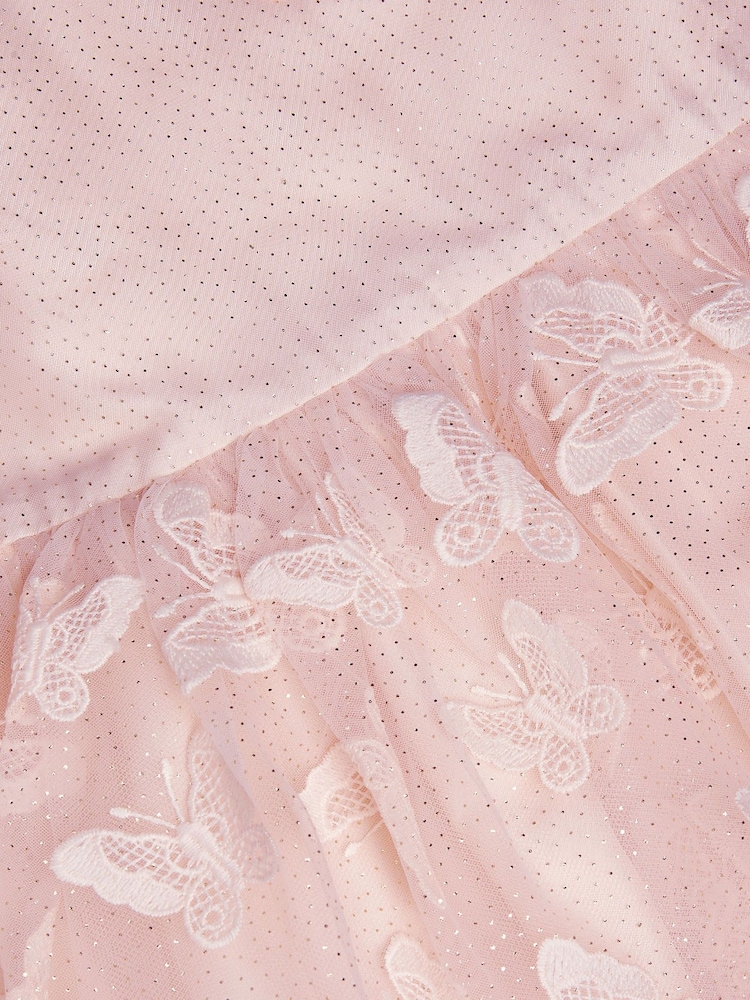 Monsoon Pink Mapel Butterfly Tulle Dress - Image 3 of 3