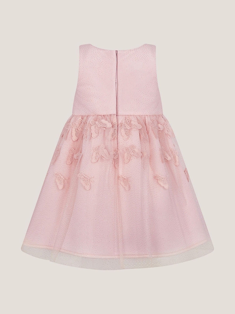 Monsoon Pink Baby Mapel Butterfly Tulle Dress - Image 2 of 3