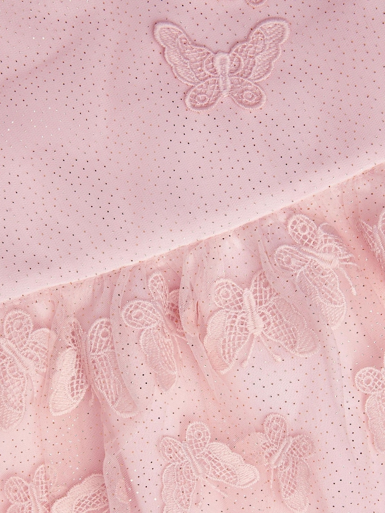 Monsoon Pink Baby Mapel Butterfly Tulle Dress - Image 3 of 3