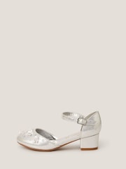 Monsoon Silver Applique Flower Two Part Heels - Image 1 of 3