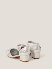 Monsoon Silver Applique Flower Two Part Heels - Image 3 of 3