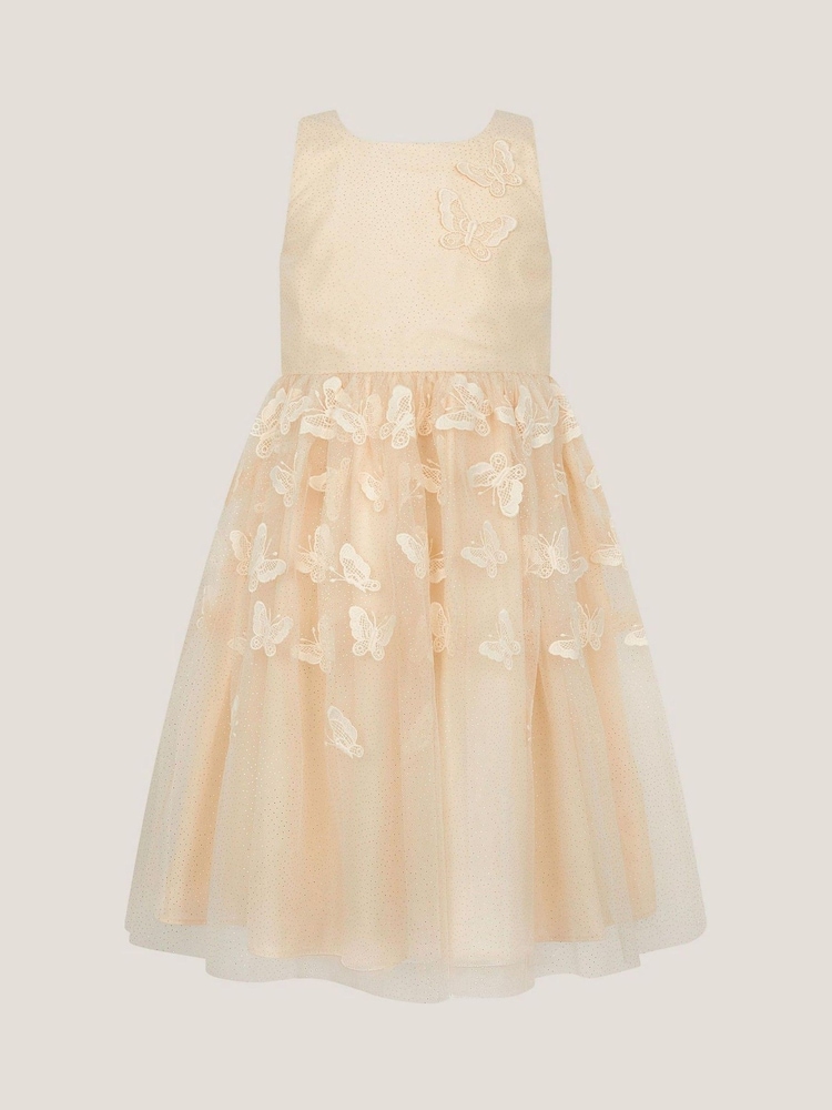 Monsoon Natural Mapel Butterfly Tulle Dress - Image 1 of 3