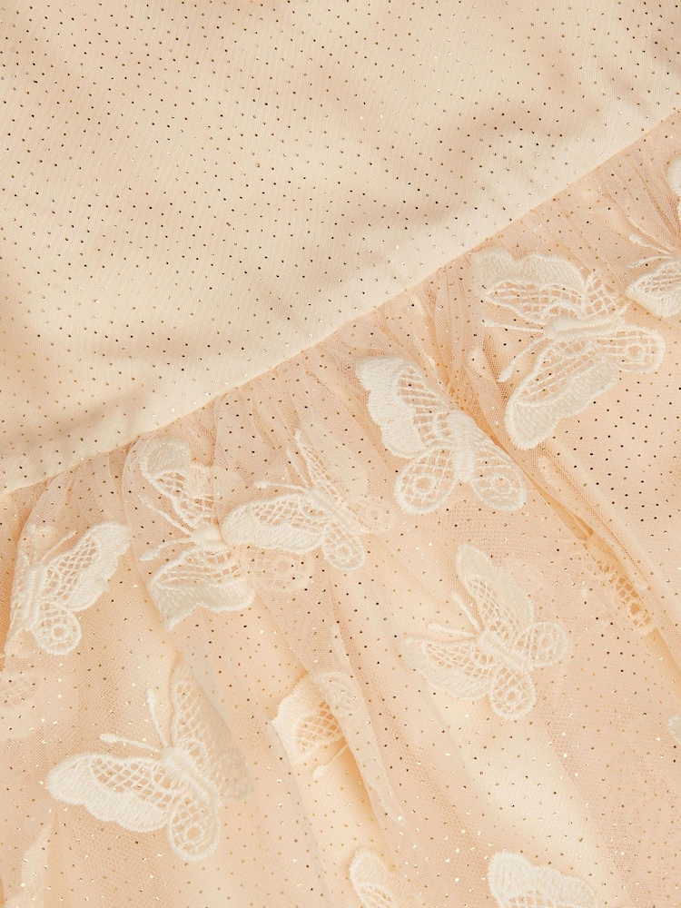 Monsoon Natural Mapel Butterfly Tulle Dress - Image 3 of 3 Monsoon Natural Mapel Butterfly Tulle Dress - Image 3 of 3
