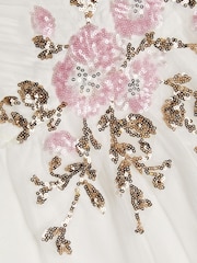 Monsoon Natural Kai Sequin Flower Maxi Dress - Image 5 of 5