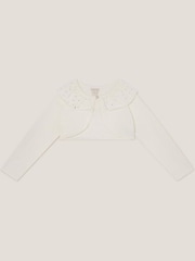 Monsoon Natural Oversized Diamante Collar 100% Cotton Cardigan - Image 1 of 3