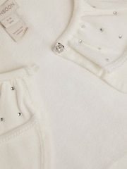 Monsoon Natural Oversized Diamante Collar 100% Cotton Cardigan - Image 3 of 3