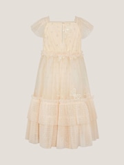 Monsoon Cream Anina Butterfly Ruffle Party Dress - Image 4 of 5
