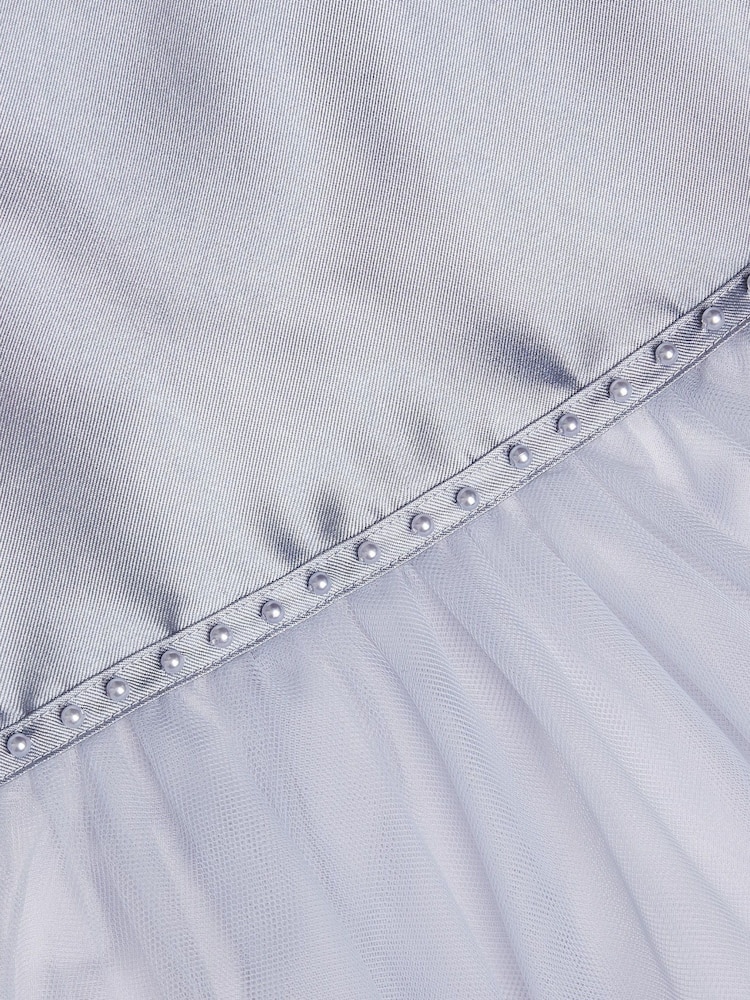 Niebieski - Monsoon Pearl Embellished Bow Dress - Image 3 of 4