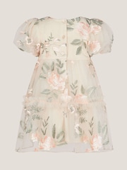 Monsoon White Baby Azalea Puff Sleeve Embroidered Dress - Image 2 of 3