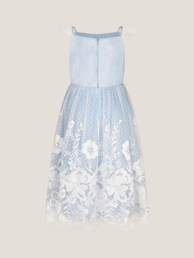 Monsoon Blue Abigail Floral Embroidered Dress - Image 2 of 4