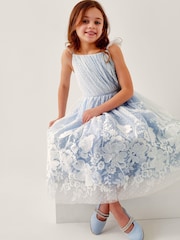 Monsoon Blue Abigail Floral Embroidered Dress - Image 4 of 4